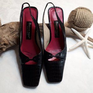 Etienne Aigner Cain Square Toe Sling Back Pumps